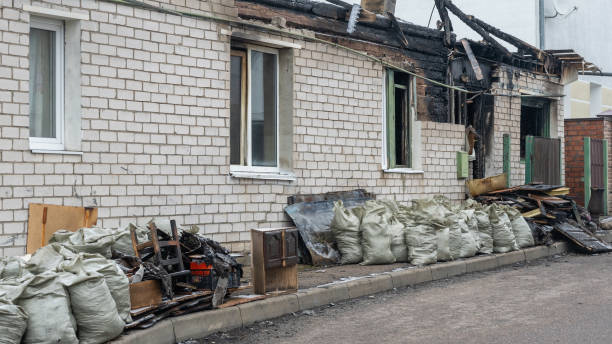 Professional Fire Damage Removal technician working in Cleveland, WI